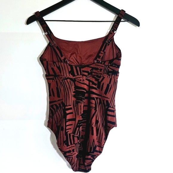 ATHLETA Sculpted Sienna One Piece Brown/Black Adjustable Straps Women's Size S - Picture 6 of 10